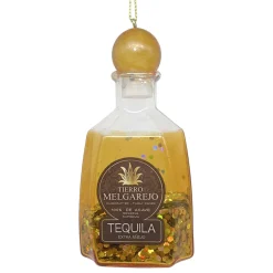ORN GLASS TEQUILA BOTTLE 4″ YELLOW