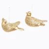 ORN GOLD CARDINAL 3″ MATT W/ GLITTER 2 ASST.