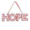 ORN METAL 9.5″ “HOPE” RED/ WHITE