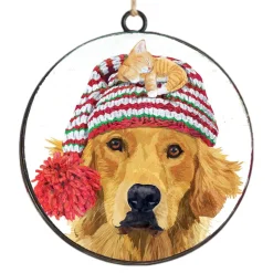 ORN METAL DISC 4″ DOG