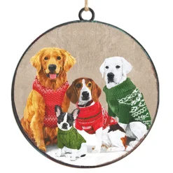 ORN METAL DISC 4″ DOGS