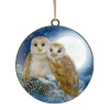 ORN METAL DISC 4″ NIGHT OWLS