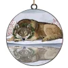 ORN METAL DISC 4″ WOLF