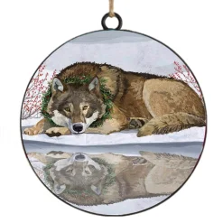 ORN METAL DISC 4″ WOLF