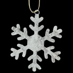 ORN METAL SNOWFLAKE 6″ W/SILVER FOIL