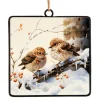 ORN METAL SQUARE DISC 4″ BIRDS