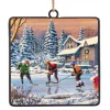 ORN METAL SQUARE DISC 4″ ICE SKATING