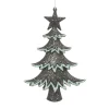 ORN MINT/DK FOREST GRN LAYERD TREE 5.5″ W/ GLTR.