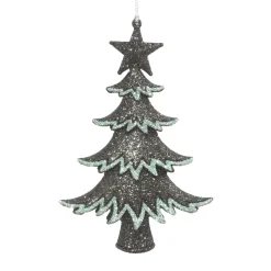 ORN MINT/DK FOREST GRN LAYERD TREE 5.5″ W/ GLTR.