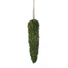 ORN NAT. CONE 8″ MOSS GREEN W/ GLTR