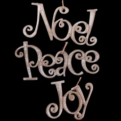 ORN NAT. LOOK BIRCH 4.5″ “JOY, NOEL & PEACE- 3 ASST