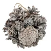 ORN NAT. PINECONE BALL 4.5″ FROSTED