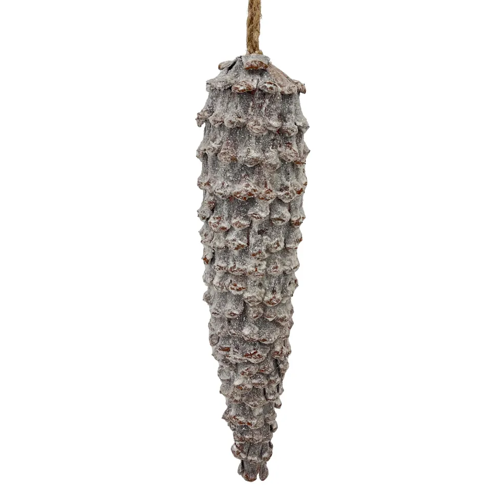 ORN NAT.DROP PINECONE FROSTED 12.5″ GLITTER
