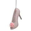 ORN PINK HIGH HEEL 4″ W/ GLITTER & CAMELLIA