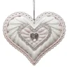 ORN PINK/ WHITE ICE HEART 4″ W/ JEWEL & GLITTER