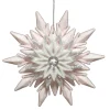 ORN PINK/WHITE ICE SNOWFLAKE 4.5″ W/ JEWEL & GLITTER