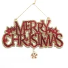 ORN RED CLEAR/GOLD “MERRY CHRISTMAS ” 4″X6″ W/ CANDY & GLITTER