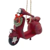 ORN RED SCOOTER 3.5″ ANTIQUE FIN. W/ WREATH