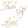 ORN ROSE GOLD FAITH, LOVE, HOPE 6″ 3/S