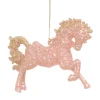 ORN ROSE GOLD HORSE 4″ ROSE GOLD 2-TONE GLTR.