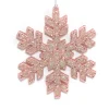 ORN ROSE GOLD SNOWFLAKE 4.5″ W/ GLITTER