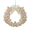 ORN ROSEGOLD WREATH 5″ W/ CHAMPAGNE GLITTER