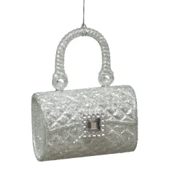 ORN SILVER PURSE 4.25″ W/ BRIGHT SLV. GLTR.
