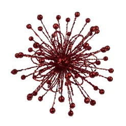 ORN STAR BURST 10″ W/ RED GLTR