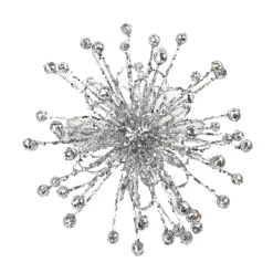 ORN STAR BURST 10″ W/ SILVER GLTR