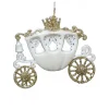 ORN WHITE / GOLD ROYAL CARRIAGE 4″ W/ GOLD GLITTER