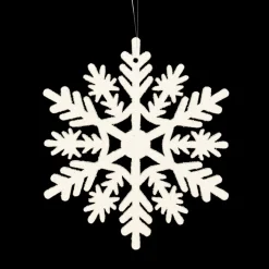 ORN WHITE SNOWFLAKE 4″ W/ WHT GLTR