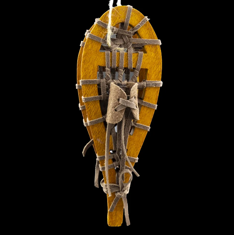 ORN WINTER WOODEN SNOWSHOE 8″ NATURAL