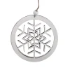 ORN WOODEN DISC SNOWFLAKE 6″ WHITE