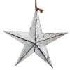 ORN WOODEN STAR HANGING DECOR 6.5″ WHITE WASHED