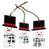 ORN WOODEN TAG SNOWMAN 6.69″/4.33″/5.51″ RED/BLACK/WHITE 3 ASST
