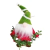ORN WOOL GNOME WITH HOLLY LEAF GARLAND 5.5″