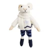 ORN WOOL MOUSE 5.5″ W/ BLUE PANTS & WHITE SCARF