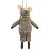 ORN WOOL MOUSE BOY W/ TWEED PANTS 6.5″ GREY/BROWN