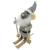 ORN WOOL MOUSE SKIING 4.5″ GREY/BLACK