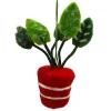 ORN WOOL PLANT IN A POT 5″ RED/GREEN