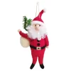 ORN WOOL SANTA 5.5″ WITH GIFT BAG