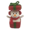 ORN WOOL SNOWMAN 4″X3″X5″ IN GIFT BOX W/ EARMUFF