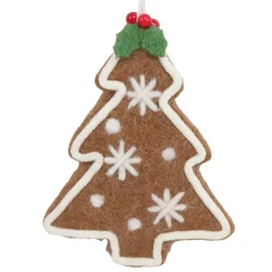 ORN WOOL TREE 5.5″ BROWN/WHITE