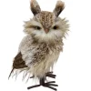 OWL BROWN /WHITESTANDING FAUX FUR 5.5″x9″ SNOW FLOCKED