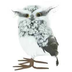 OWL GRAY 6″ WOOLY W/ WHITE FAUX FUR