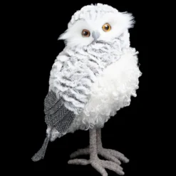 OWL GRAY/ WHITE 7.5″ WOOLY FUR STANDING
