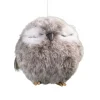 OWL GRAY/WHITE 3.5″ FAUX FUR ROUND HANGING