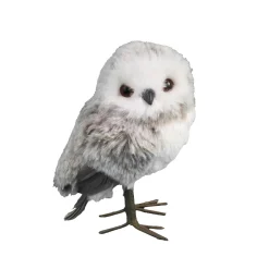 OWL GRAY/WHITE 5.5″ FAUX FUR STANDING