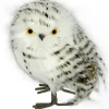 OWL GRAY/WHITE 6″ LONG HAIR STANDING