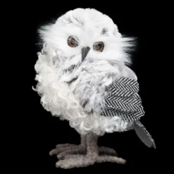 OWL GRAY/WHITE 5.5″ WOOLY FUR STANDING
